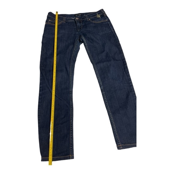 ARMANI Jeans vintage blue denim pants, low waist, regular fit indigo zip up 28 - Picture 12 of 15